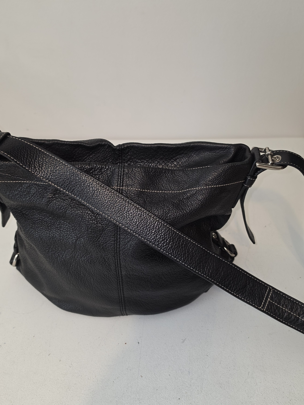 Vintage Black leather Coach